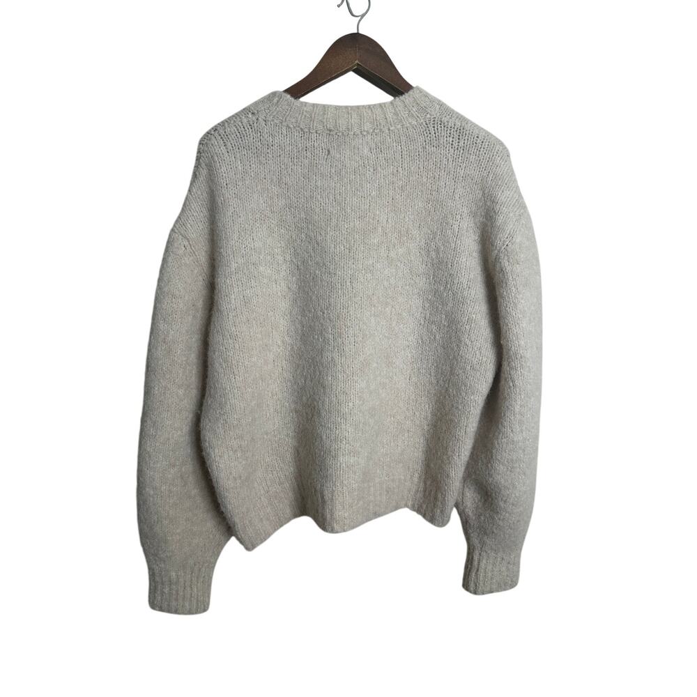 Paloma Wool Palmira Sweater in Ecru Womans L Intarsia Alpaca Fuzzy Knit - Picture 3 of 11